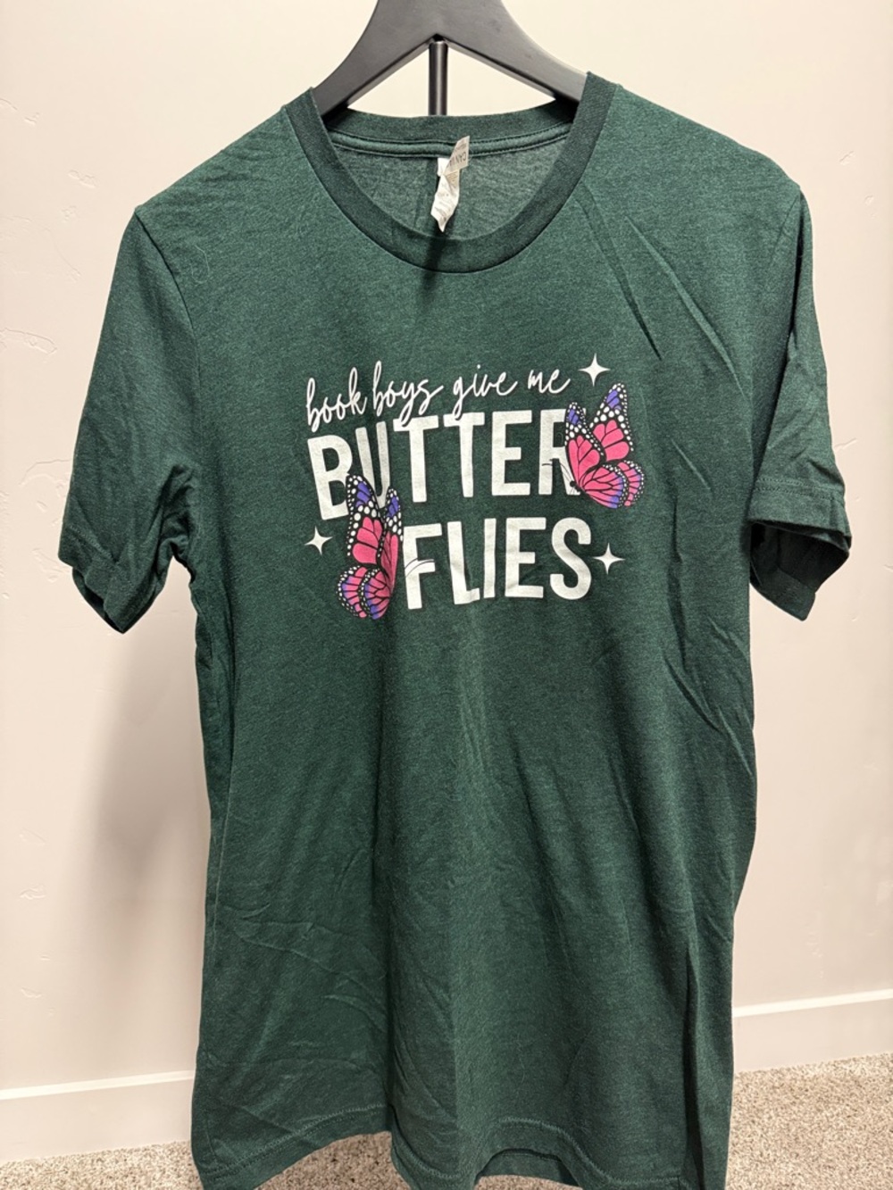 Unbranded Women's Green book boys 'Butterflies' Graphic Tee
